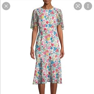 ELIE TAHARI Sabrina Floral-Print midi dress